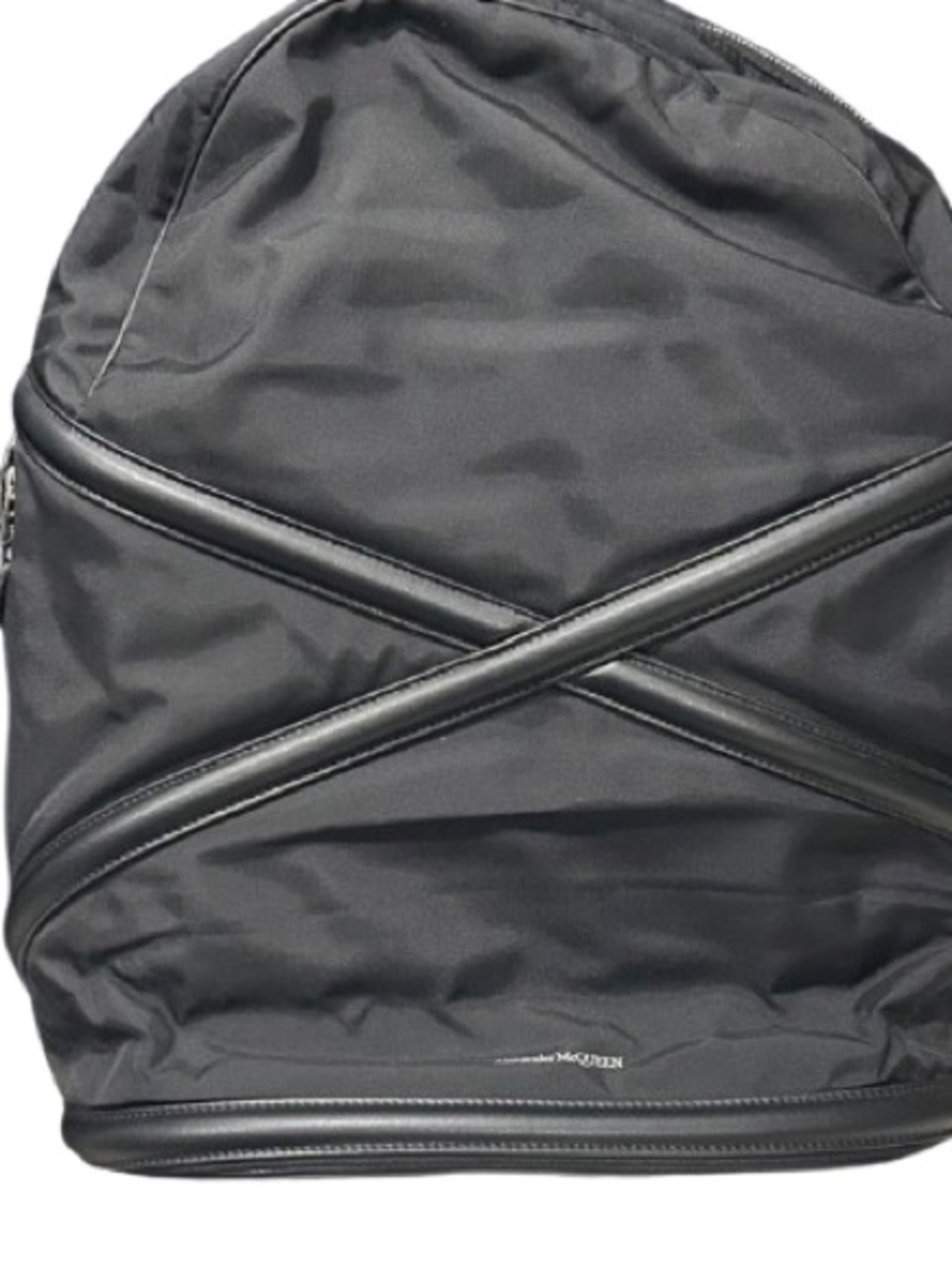 Alexander McQueen Harness Backpack – Black Nylon & Leather Trim Made in Italy